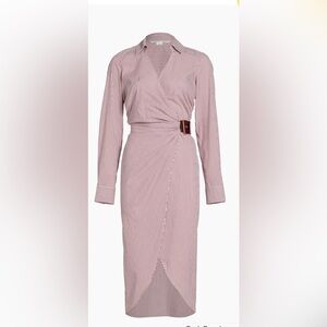 Veronica Beard Jacinta Striped Stretch Cotton Dress New With Tags